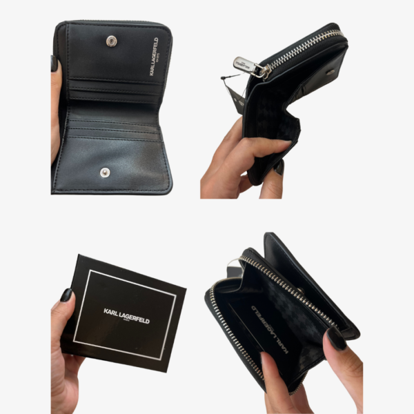 KARL LAGERFELD Wallet Bifold Small with pins in Black.txt