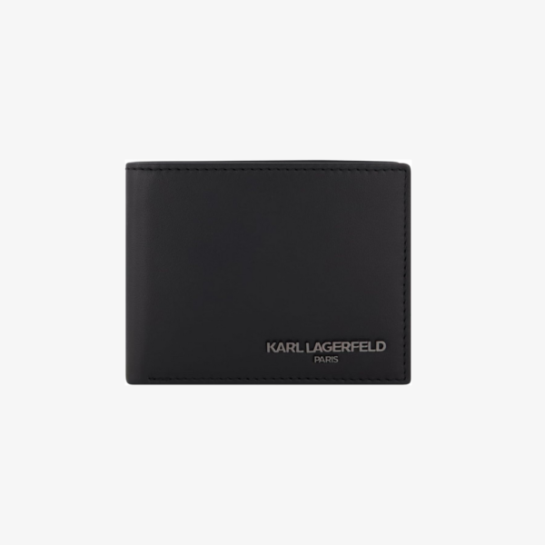 Karl Lagerfeld Paris Men's Leather Iconic Logo Wallet