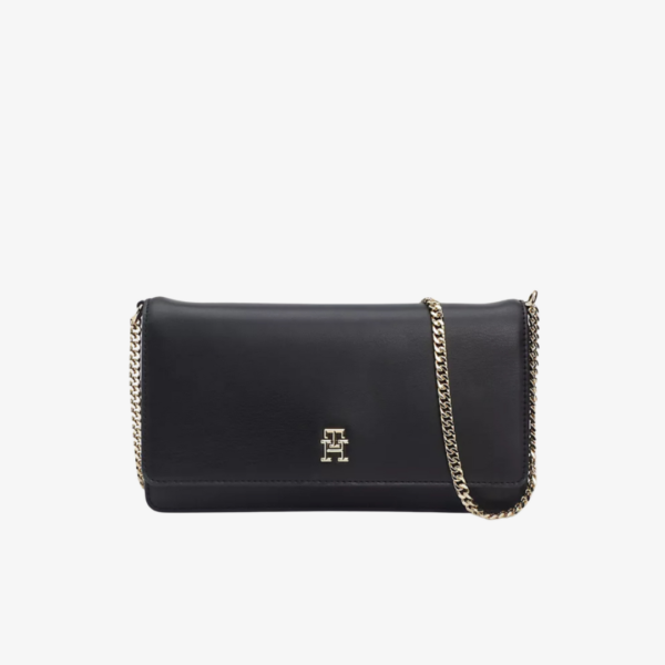 TOMMY HILFIGER Chain Crossbody and Clutch Bag in Black