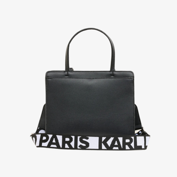 KARL LAGERFELD Maybelle Satchel Bag Corner Duo in Black