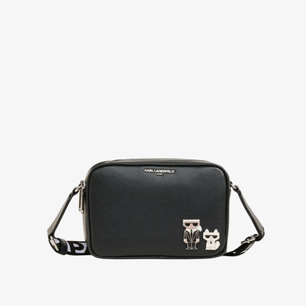 KARL LAGERFELD Maybelle Duo Corner Camera Crossbody Bag in Black