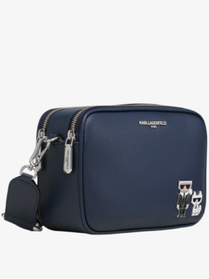 KARL LAGERFELD Maybelle Duo Corner Camera Crossbody Bag in Navy