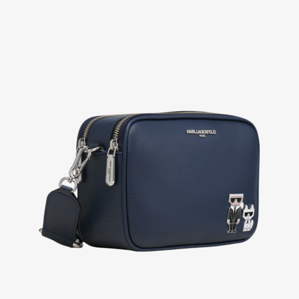 KARL LAGERFELD Maybelle Duo Corner Camera Crossbody Bag in Navy