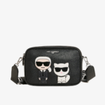 KARL LAGERFELD Maybelle Round Head Duo Camera Crossbody Bag in Black