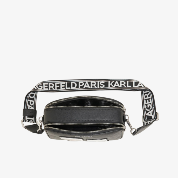 KARL LAGERFELD Maybelle Round Head Duo Camera Crossbody Bag in Black