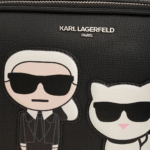 KARL LAGERFELD Maybelle Round Head Duo Camera Crossbody Bag in Black
