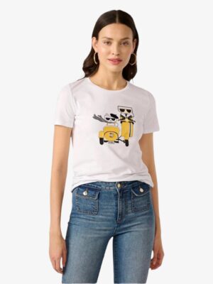 karl lagerfeld scooter tee white tshirt