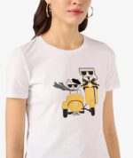 karl lagerfeld scooter tee white tshirt