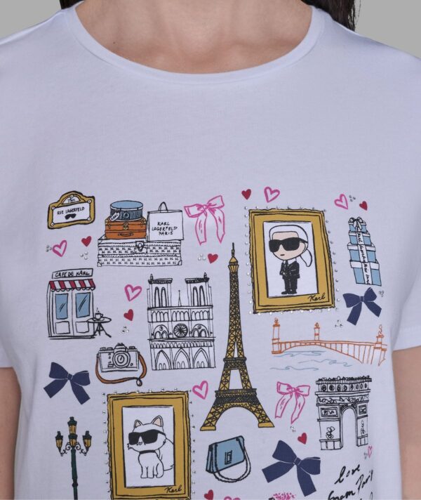KARL LAGERFELD PARIS LIFE TEE WOMEN'S TSHIRT IN WHITE