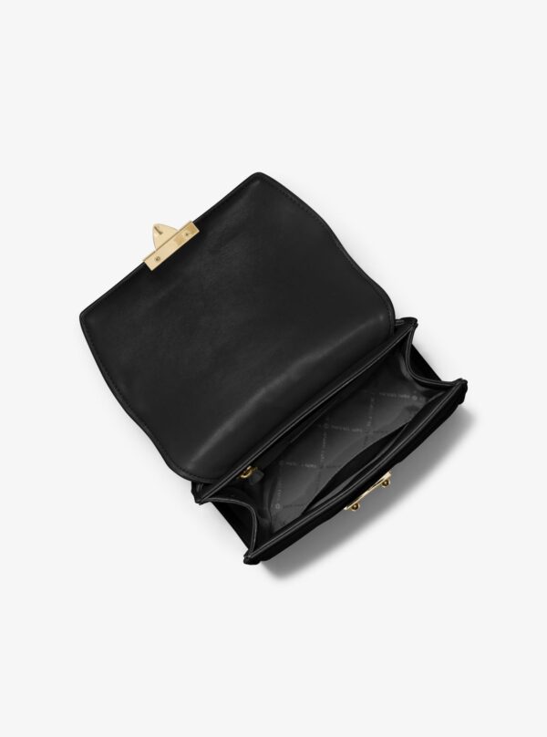 Michael Kors Serena Medium Flap Shoulder Bag in Black