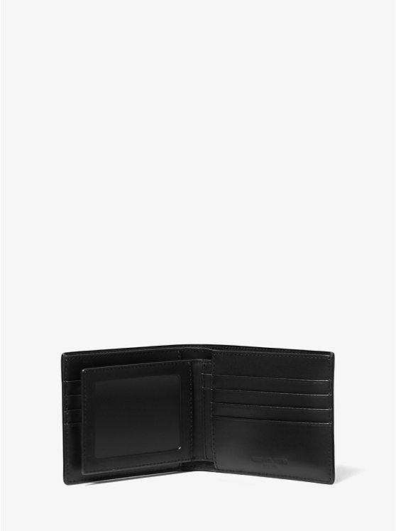 MICHAEL KORS Men Harrison Logo Billfold Wallet With Pass-case in Signature Black