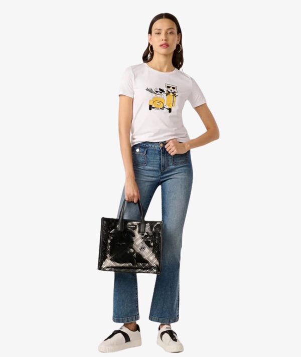 karl lagerfeld scooter tee white tshirt