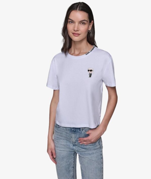 Karl Lagerfeld White Iconic Top in white