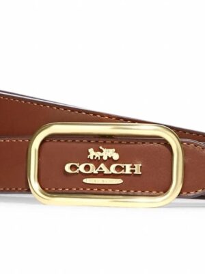 COACH Morgan Leather Belt in Brown