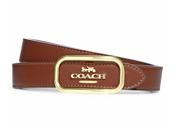 COACH Morgan Leather Belt in Brown