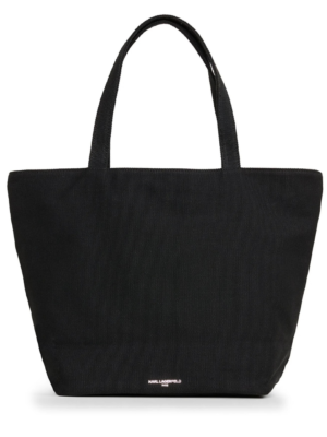 KARL LAGERFELD Cannes Canvas Tote in Black