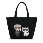 KARL LAGERFELD Choupette Canvas Tote in Black