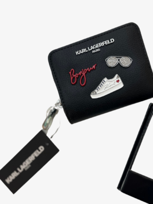 KARL LAGERFELD Wallet Bifold Small with pins in Black.txt