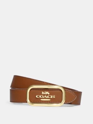 COACH Morgan Leather Belt in Brown