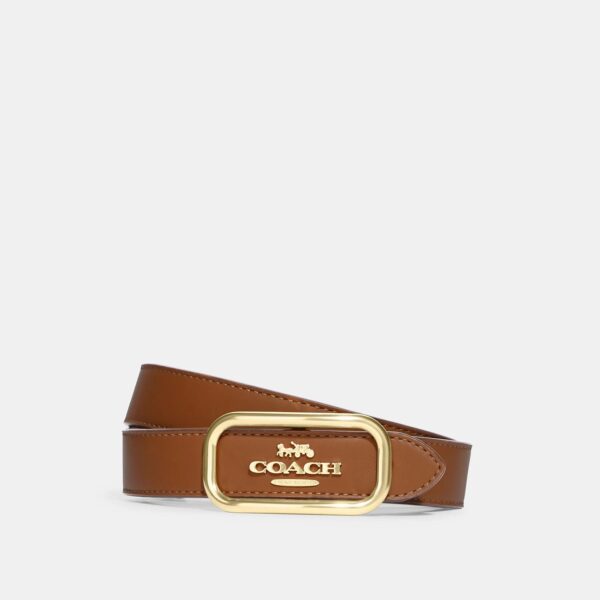 COACH Morgan Leather Belt in Brown