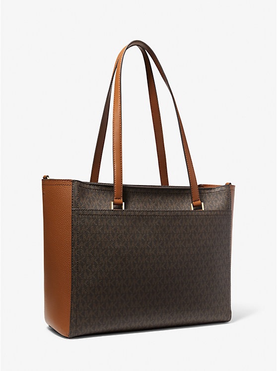 MICHAEL KORS Maisie Large Logo 3-in-1 Tote Bag in Signature Brown