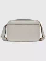 Karl Lagerfeld Maybelle camera crossbody with Golden pins in white