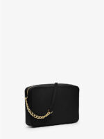 MICHAEL KORS Jet Set Leather Crossbody Bag in Black