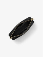 MICHAEL KORS Jet Set Leather Crossbody Bag in Black