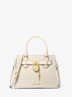 MICHAEL KORS Hamilton Satchel Bag in Signature Cream