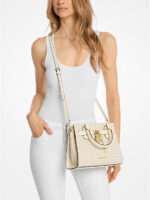 MICHAEL KORS Hamilton Satchel Bag in Signature Cream