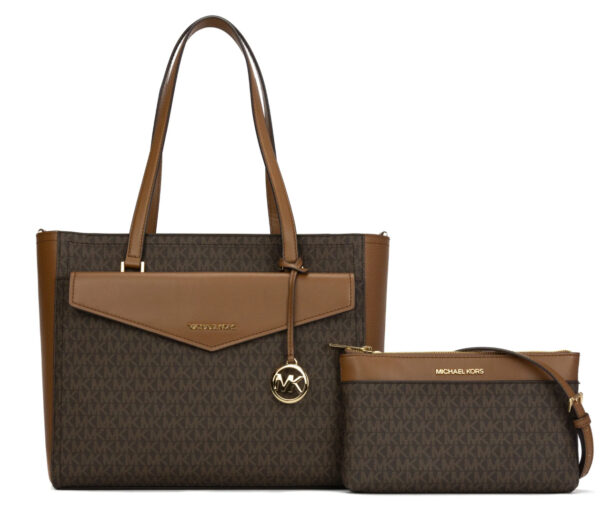 MICHAEL KORS Maisie Large Logo 3-in-1 Tote Bag in Signature Brown