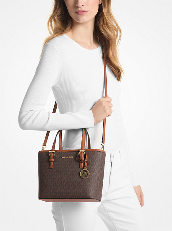 MICHAEL KORS Jet Set Mini Tote Bag In Signature Brown