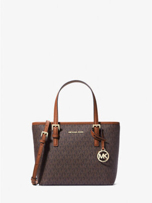 MICHAEL KORS Jet Set Mini Tote Bag In Signature Brown