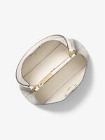 MICHAEL KORS Pratt Medium Bucket & Shoulder Bag In Signature Cream