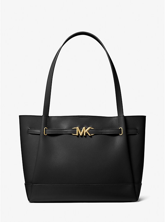 MICHAEL KORS Reed Leather Tote Bag In Black