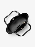 MICHAEL KORS Reed Leather Tote Bag In Black