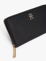 Tommy Hilfiger Wide Continental Wallet In Black