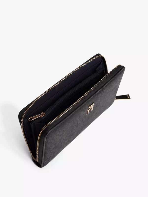 Tommy Hilfiger Wide Continental Wallet In Black
