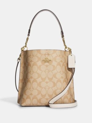 COACH Mollie Bucket Bag 22 in Signature Canvas Light Beige