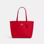 COACH Small City Tote In Red