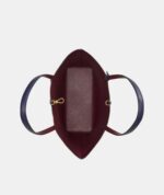 Ralph Lauren Reversible Medium Tote In Navy & Burgundy With Wristlet
