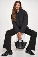 DKNY Paula Commuter SMALL CONVERTIBLE SATCHEL AND CROSSBODY BAG IN BLACK