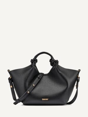 DKNY Paula Commuter SMALL CONVERTIBLE SATCHEL AND CROSSBODY BAG IN BLACK