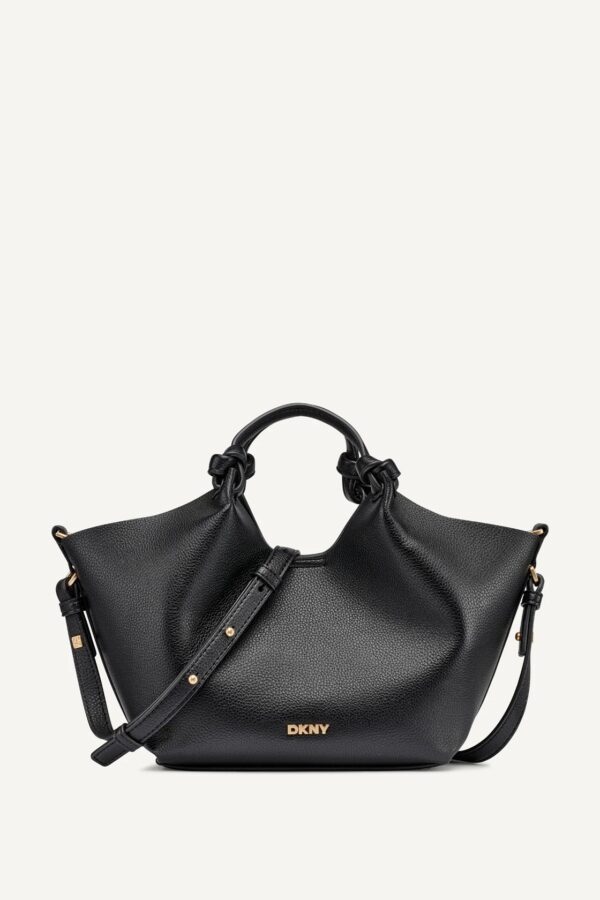 DKNY Paula Commuter SMALL CONVERTIBLE SATCHEL AND CROSSBODY BAG IN BLACK