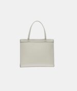 KARL LAGERFELD Maybelle Satchel Bag In White With Golden Hardware