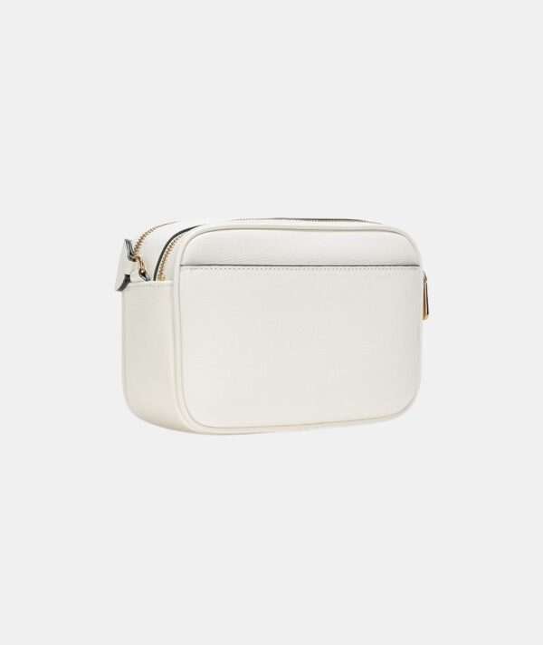 Karl Lagerfeld Maybelle camera crossbody with Golden pins in white