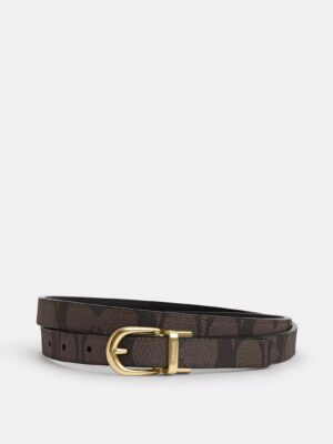 COACH Belt Reversible Cut To Size in siganture Canvas Brown