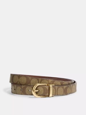 COACH Belt Reversible Cut To Size in Siganture Canvas Beige