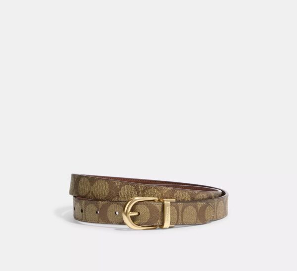 COACH Belt Reversible Cut To Size in Siganture Canvas Beige