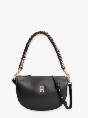 TOMMY HILFIGER Half Moon Crossbody and Shoulder Bag in Black